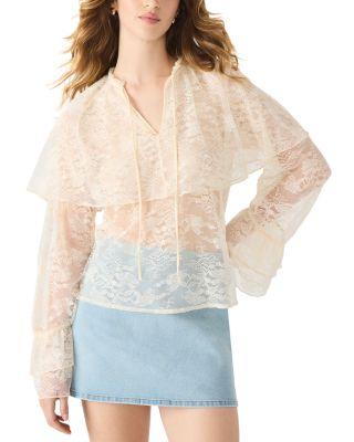 Saylor Ruffle Lace Top by STEVE MADDEN