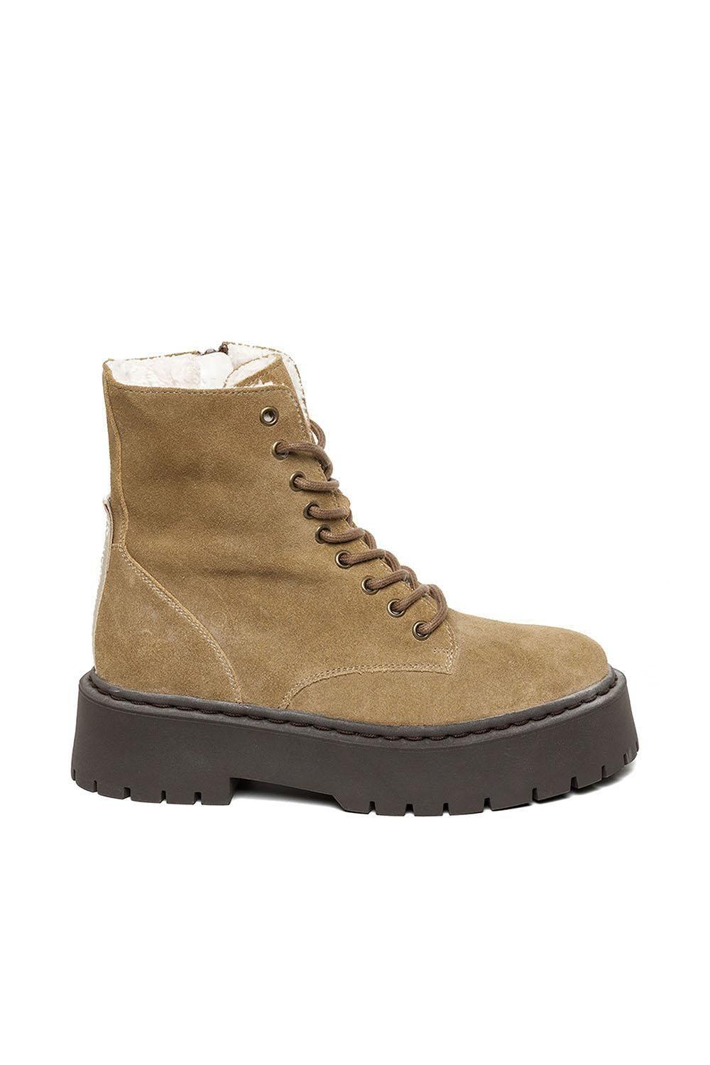 'Skylar Ankle Boot Taupe' Suede Boots by STEVE MADDEN