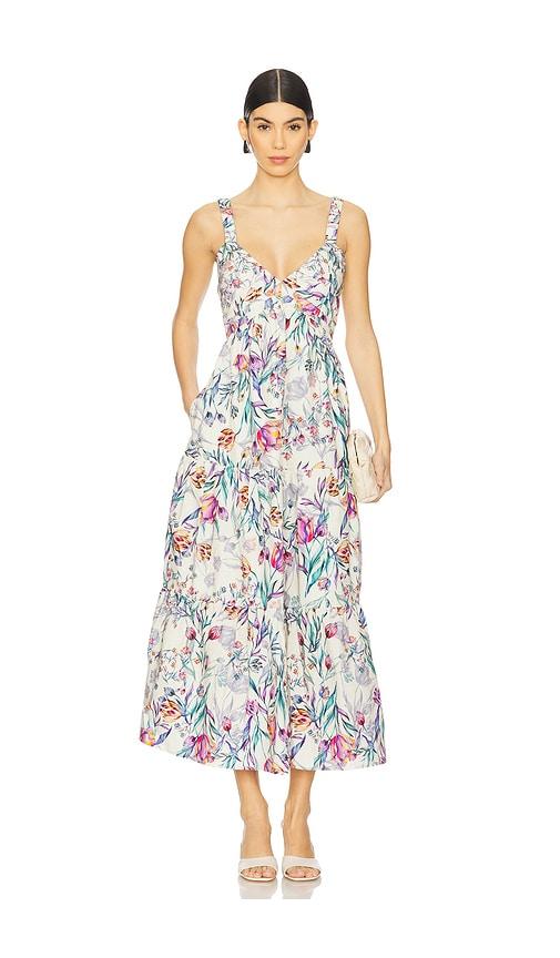 Steve Madden Eliora Dress in White,Blue by STEVE MADDEN