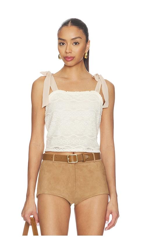 Steve Madden Georgianna Top in Cream by STEVE MADDEN