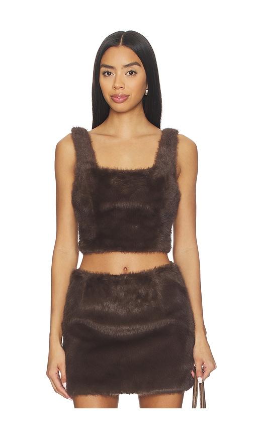 Steve Madden Hannia Top in Brown by STEVE MADDEN