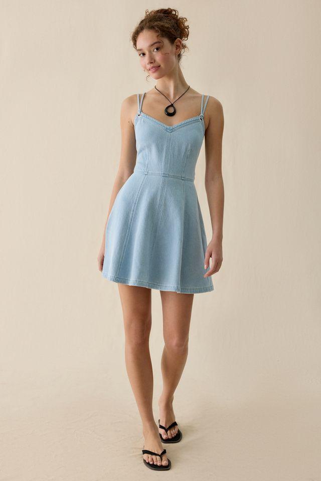 Steve Madden Harley Seamed Denim Mini Dress by STEVE MADDEN