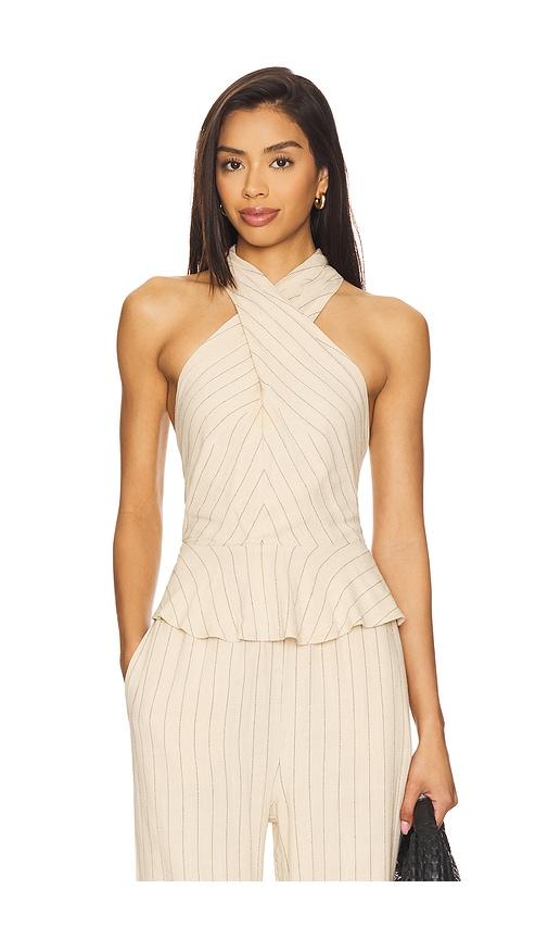 Steve Madden Kosta Top in Neutral by STEVE MADDEN