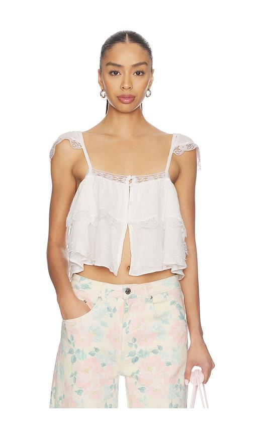 Steve Madden Leta Top in White by STEVE MADDEN