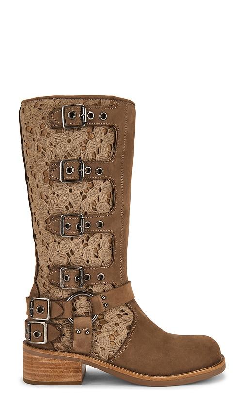 Steve Madden Rocky Floral Boots in Brown by STEVE MADDEN