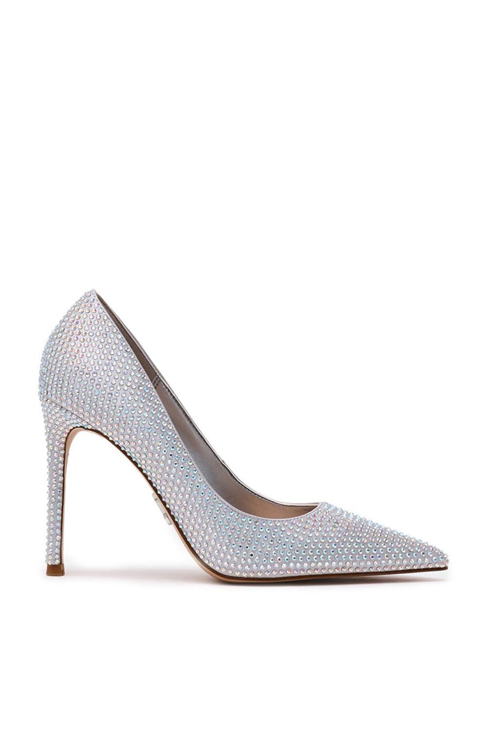 'Thirve Heel Silver' Fabric Heels by STEVE MADDEN