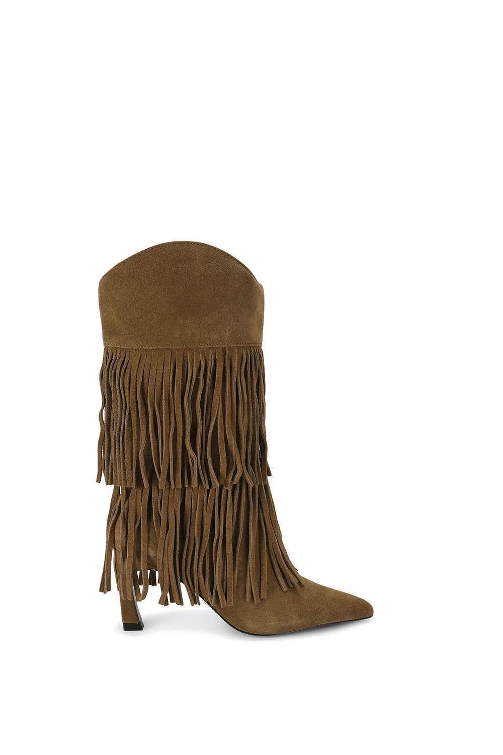 'Torch Brown Suede' Suede Boots by STEVE MADDEN