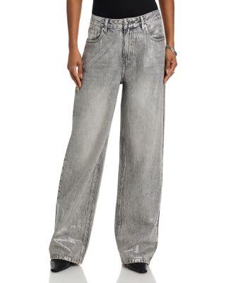 Zo High Rise Straight Jeans in Silver by STEVE MADDEN