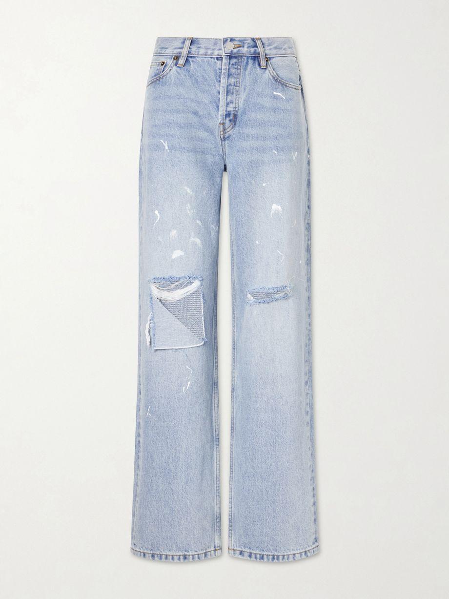 Painter distressed mid-rise straight-leg jeans by STILL HERE