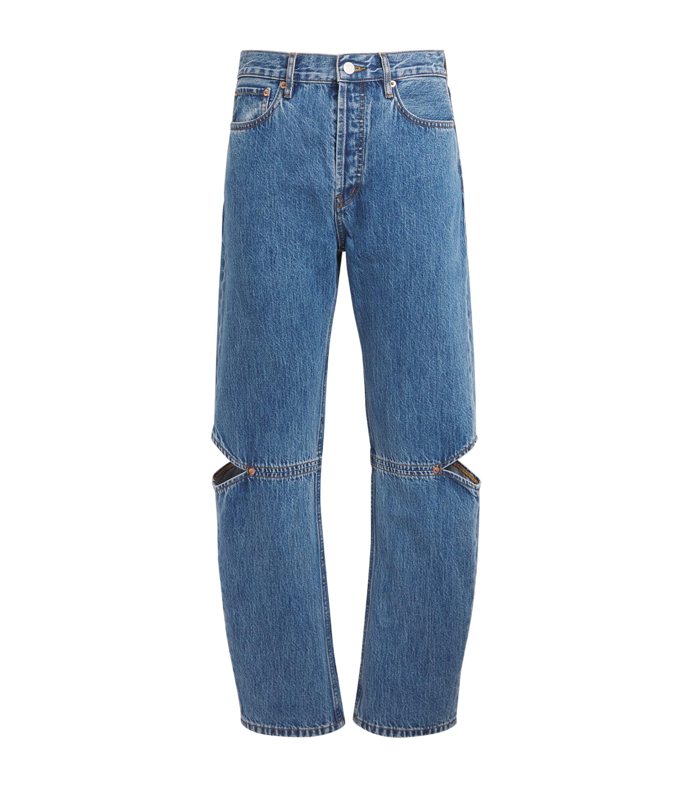 STILL HERE Cut-Out Cowgirl Straight Jeans by STILL HERE