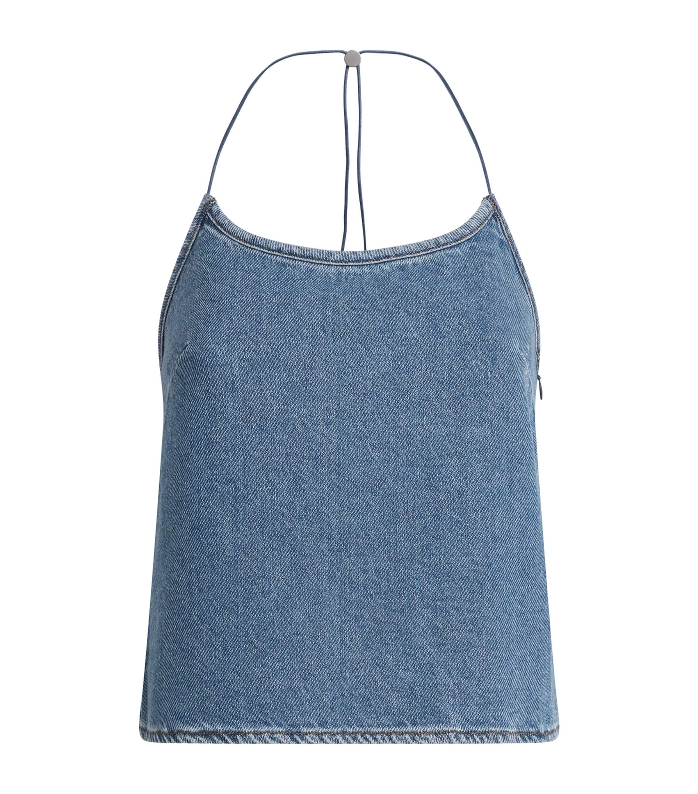 STILL HERE Denim Toggle Tank Top by STILL HERE