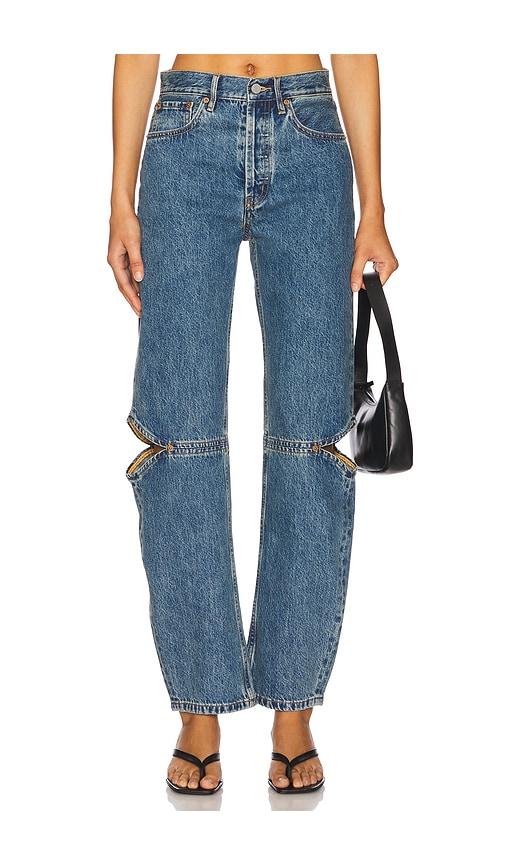 Still Here Cowgirl Straight Jeans in Blue by STILL HERE