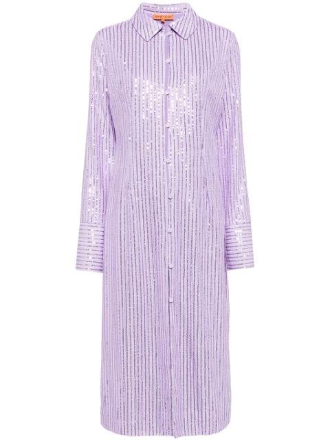 Sonja sequin-embellished shirtdress by STINE GOYA