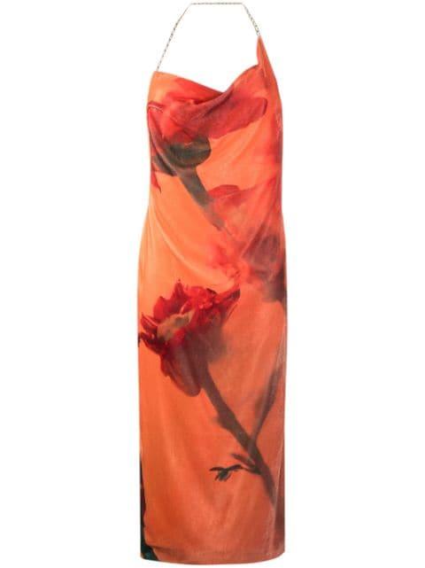 abstract-pattern print sleeveless dress by STINE GOYA