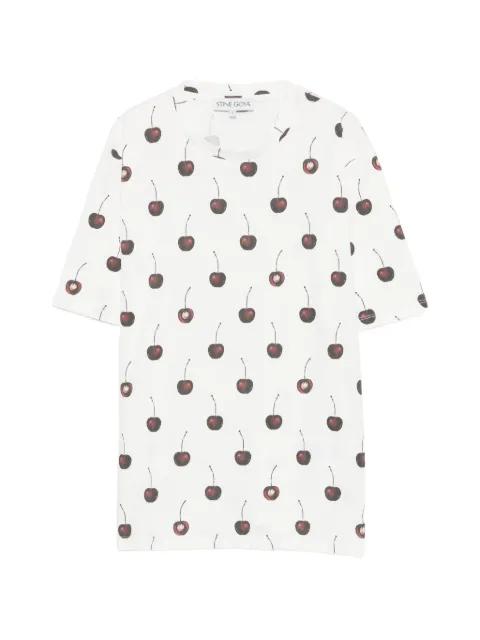 cherry-print T-shirt by STINE GOYA