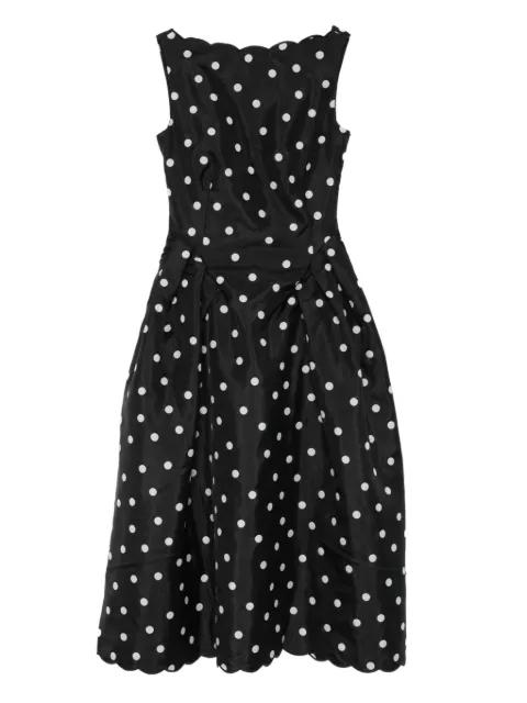 polka-dot scalloped midi dress by STINE GOYA
