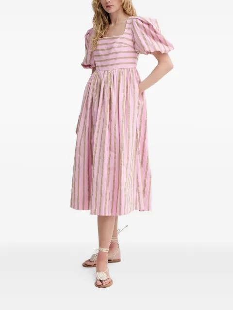 puff-sleeve striped dress by STINE GOYA