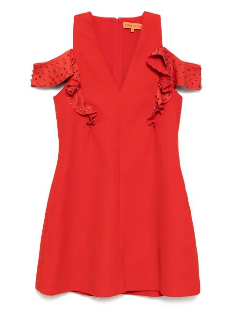 ruffle-sleeves mini dress by STINE GOYA