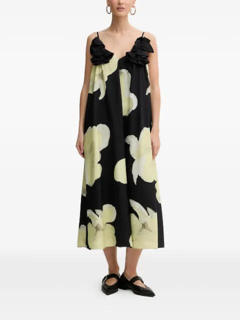 ruffled floral dress by STINE GOYA