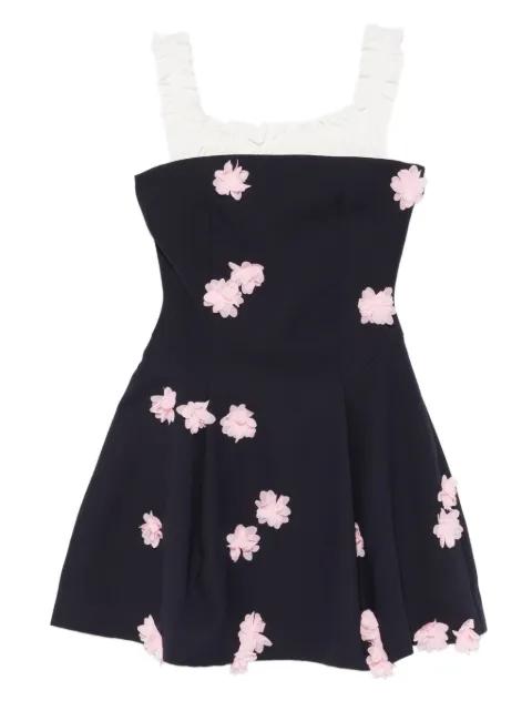 ruffled floral mini dress by STINE GOYA