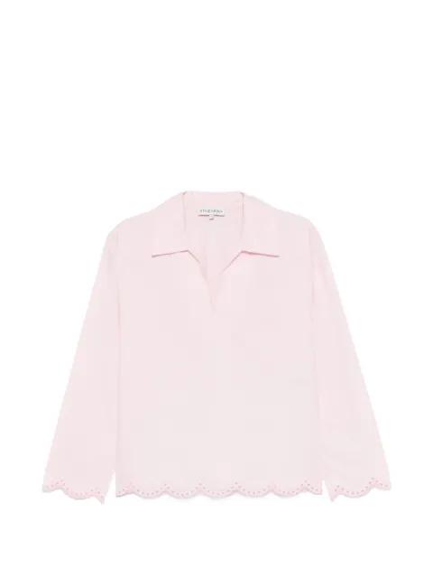 scalloped-edge long-sleeve blouse by STINE GOYA