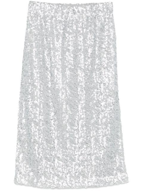 sequin embellished midi skirt by STINE GOYA