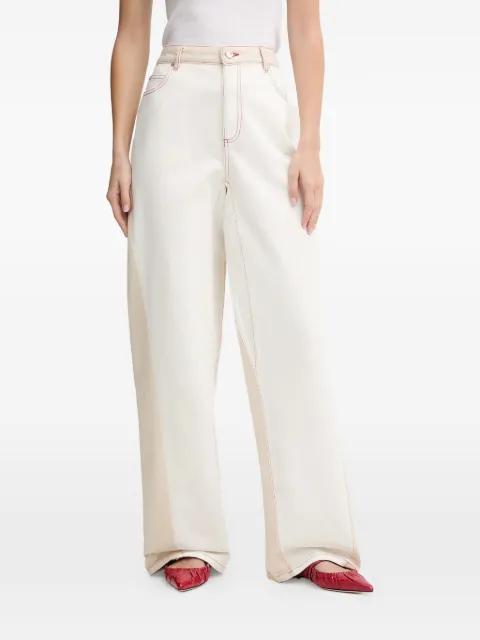 stitch-detail cotton jeans by STINE GOYA