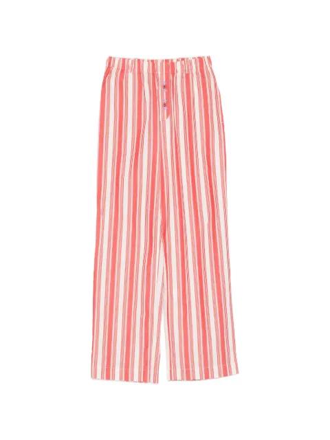 striped button trousers by STINE GOYA