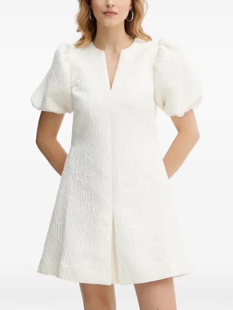 v-neck puff-sleeve mini dress by STINE GOYA