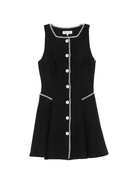whipstitch-trim button-up mini dress by STINE GOYA