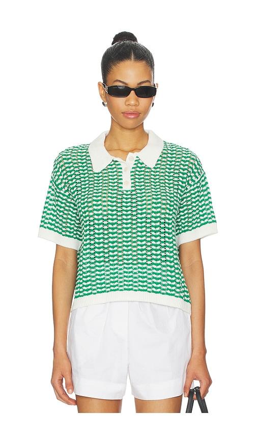 Stitches & Stripes Tinsley Polo Tee in Green by STITCHES&STRIPES