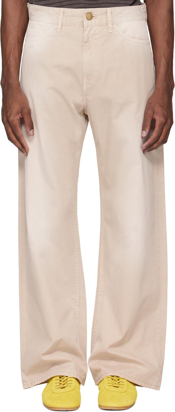 Beige Chino Trousers by STOCKHOLM (SURFBOARD) CLUB