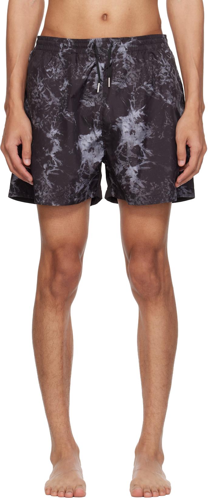 Black Embroidered-Logo Swim Shorts by STOCKHOLM (SURFBOARD) CLUB