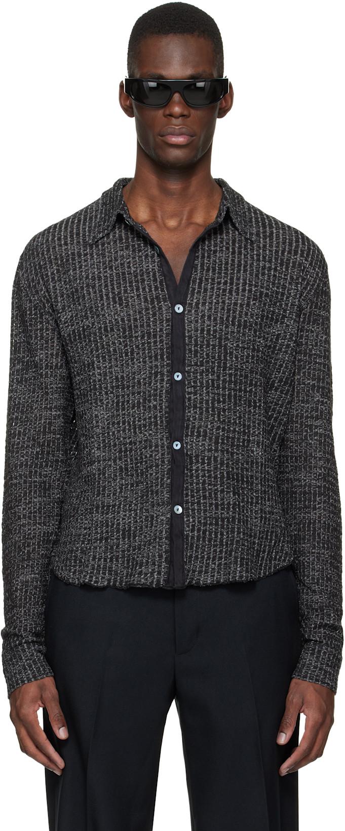 Black Knitted Shirt by STOCKHOLM (SURFBOARD) CLUB