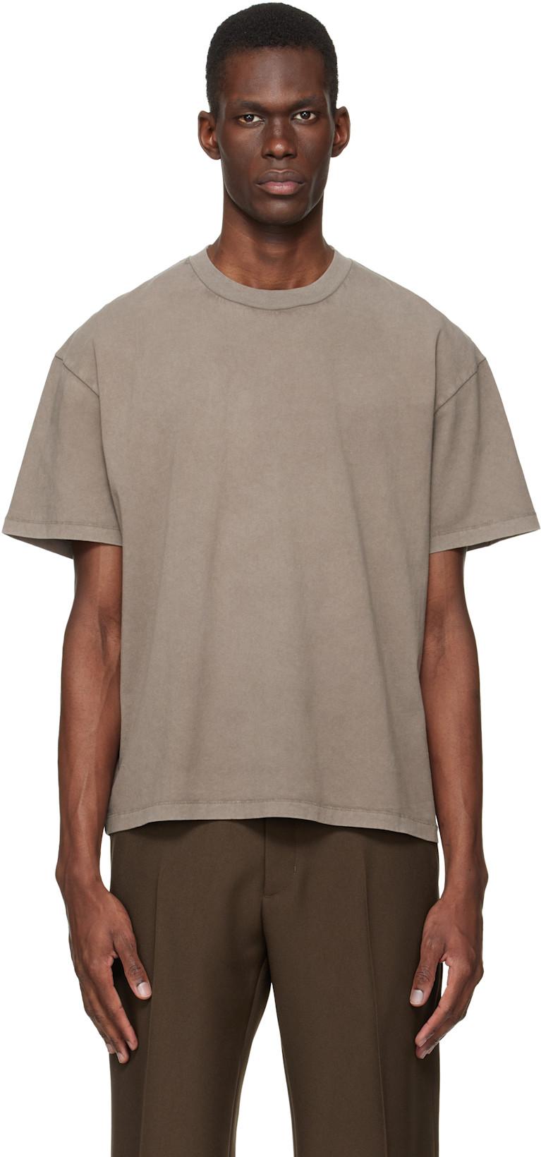 Taupe Back Logo T-shirt by STOCKHOLM (SURFBOARD) CLUB