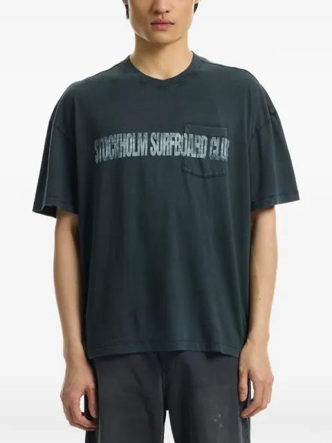 logo-print pocket T-shirt by STOCKHOLM SURFBOARD CLUB