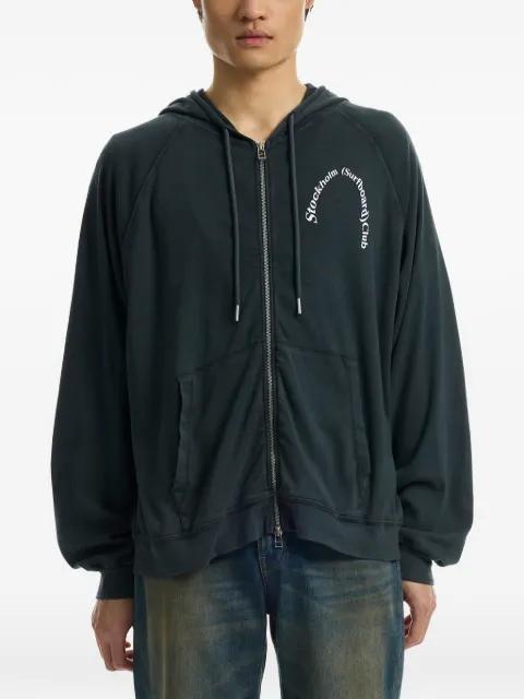 logo-print zip-up hoodie by STOCKHOLM SURFBOARD CLUB