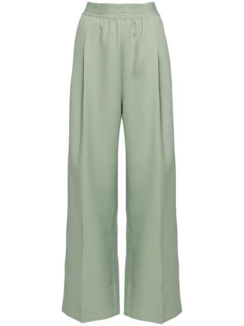 logo-waistband palazzo pants by STOCKHOLM SURFBOARD CLUB