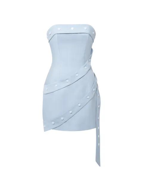 button-embellished wrap-style mini dress by STOLEN STORES