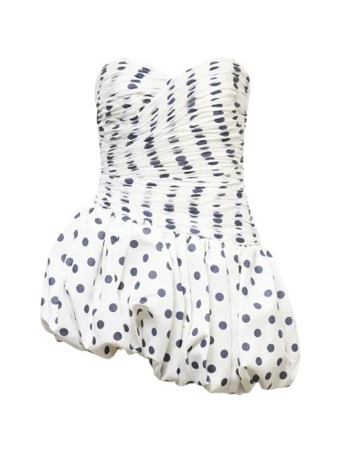 polka-dots draped mini dress by STOLEN STORES