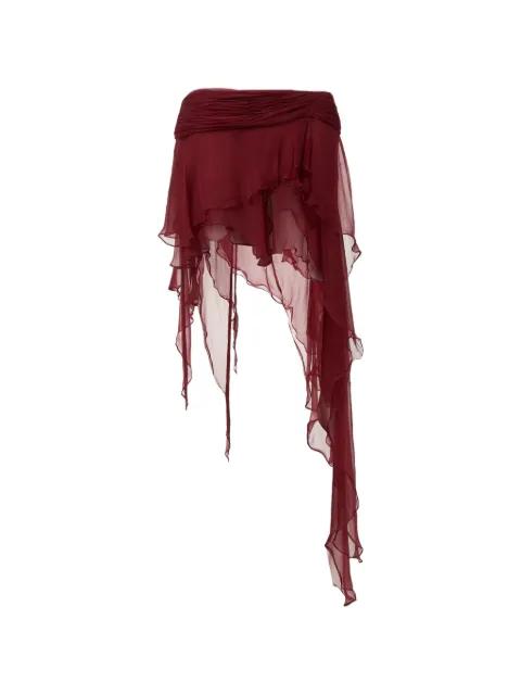 ruffled asymmetric skirt by STOLEN STORES