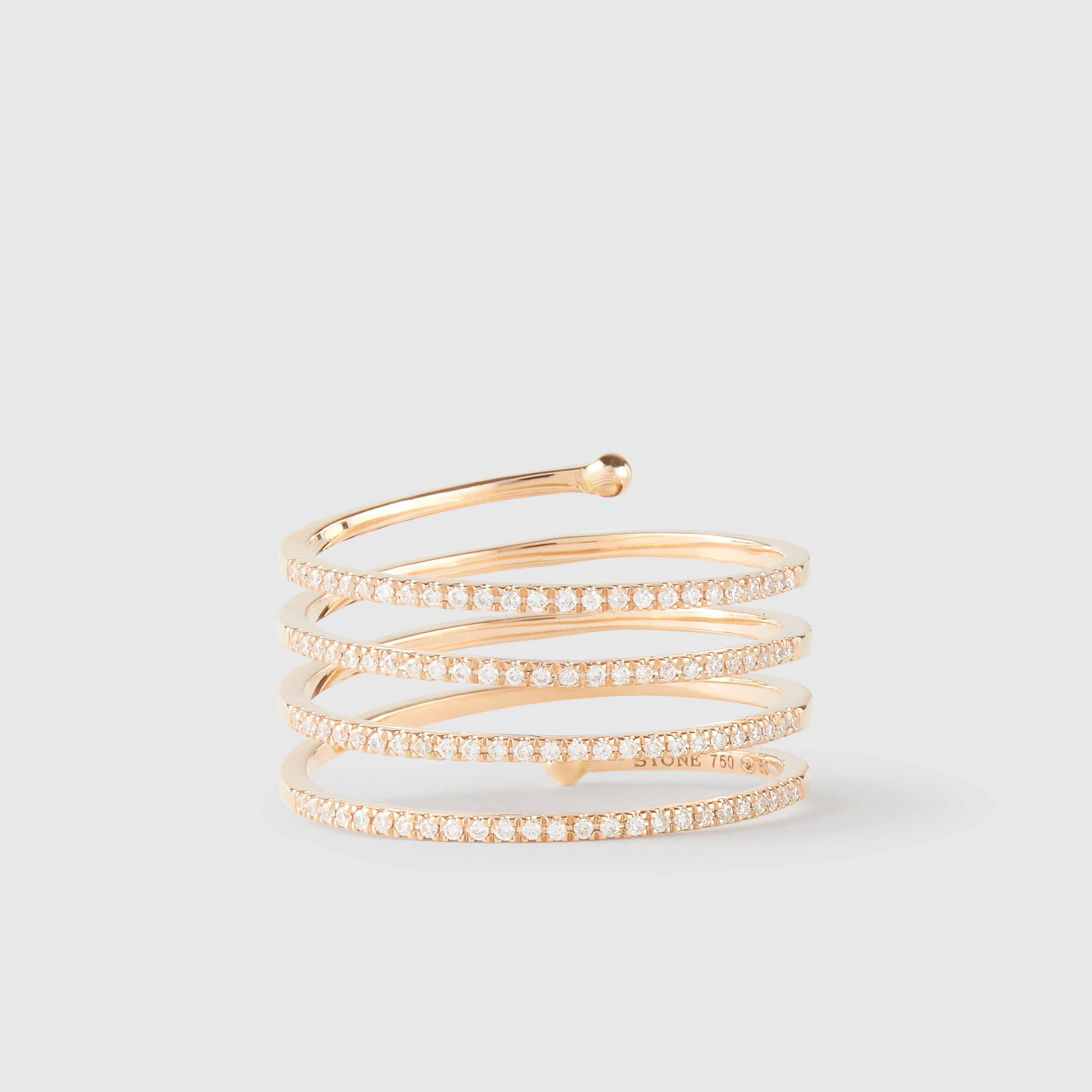 Stone Paris - Spiral Ring - (Rose Gold) by STONE BY MARIE&VANESSA