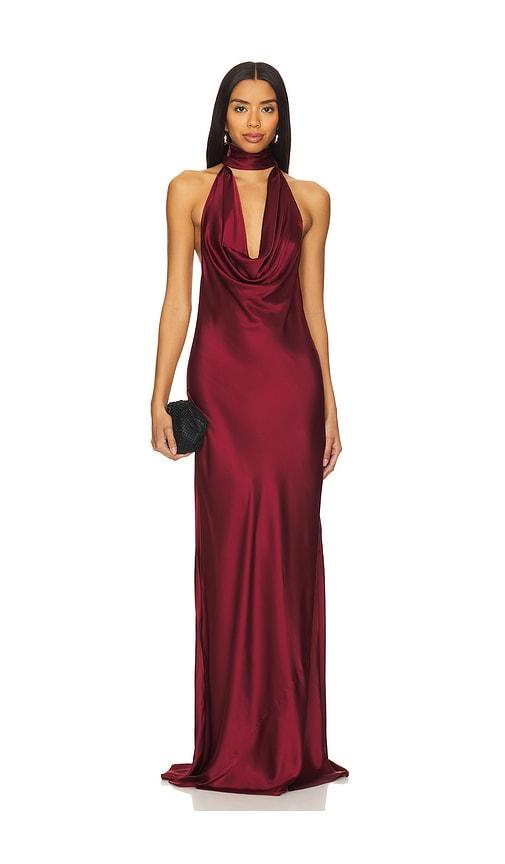 Stone Cold Fox x REVOLVE Amelia Gown in Burgundy by STONE COLD FOX
