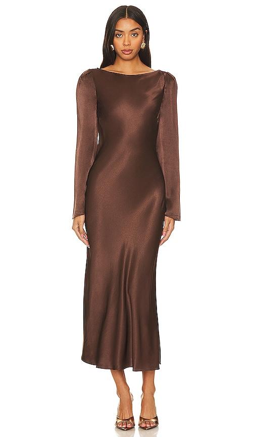 Stone Cold Fox x REVOLVE Frankie Midi Dress in Brown by STONE COLD FOX