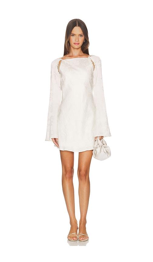 Stone Cold Fox x REVOLVE Gracie Jacquard Mini Dress in Ivory by STONE COLD FOX