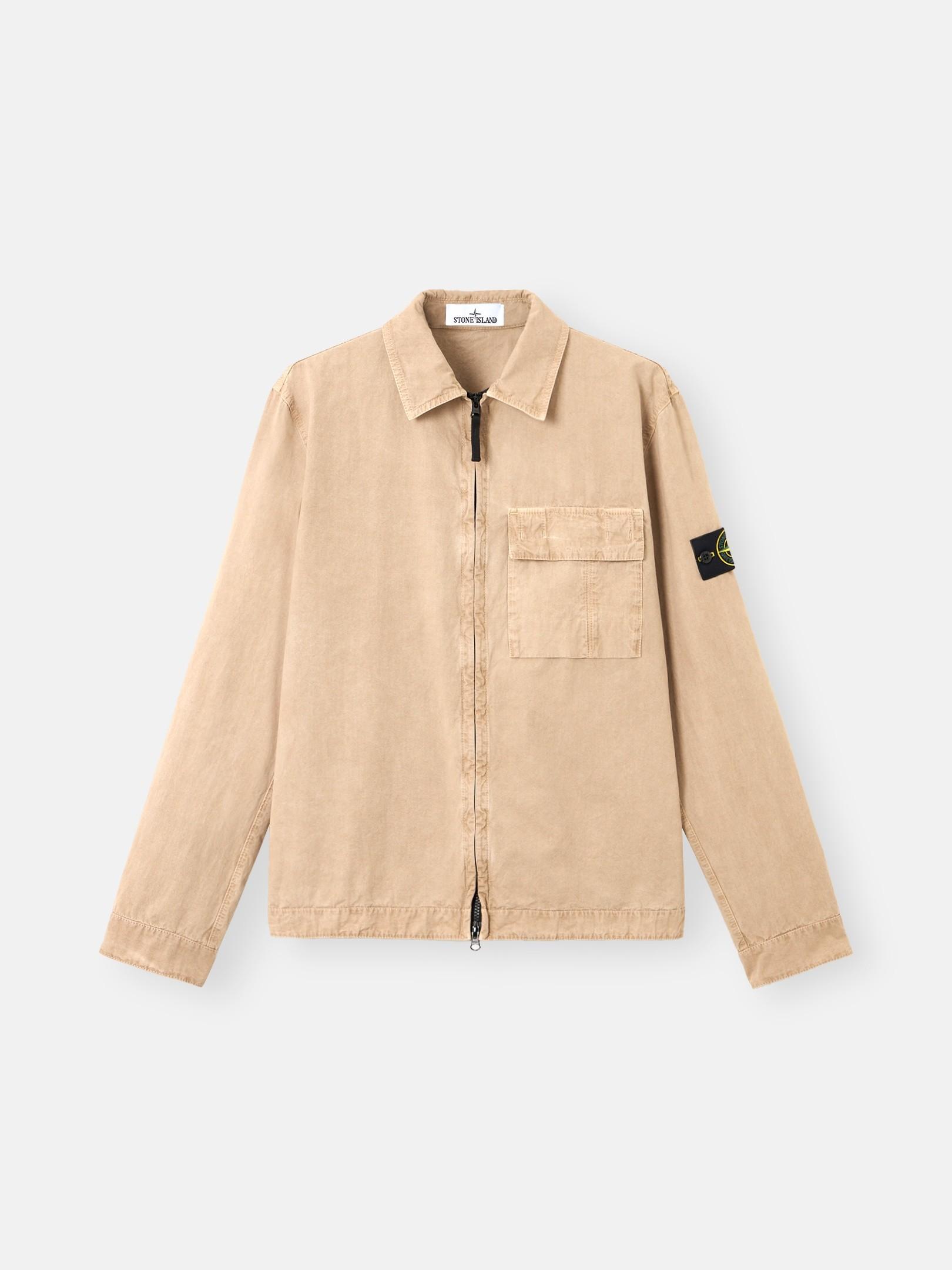 1200008 BRUSHED ORGANIC COTTON CANVAS 'OLD' EFFECT by STONE ISLAND