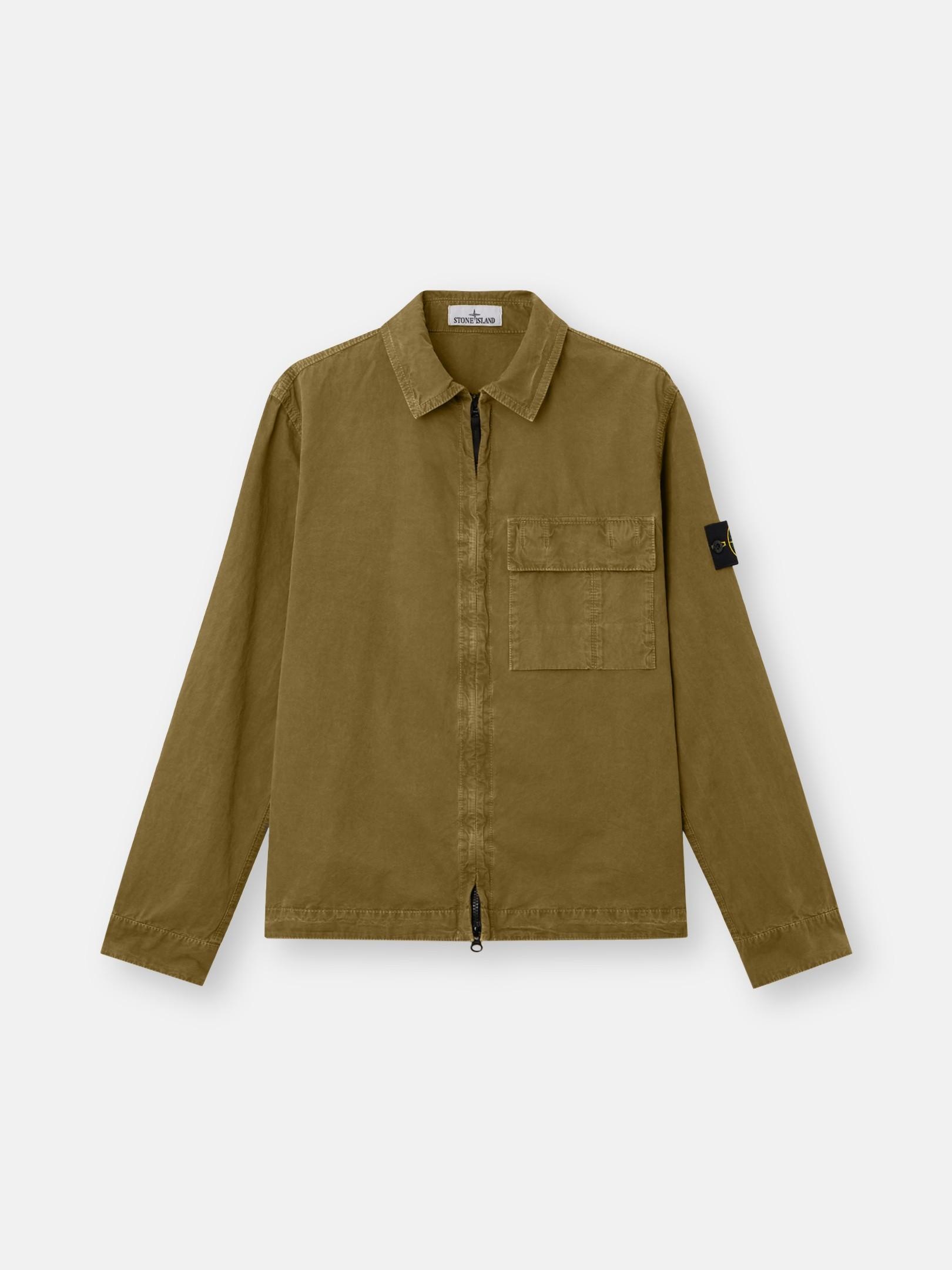 1200008 BRUSHED ORGANIC COTTON CANVAS 'OLD' EFFECT by STONE ISLAND