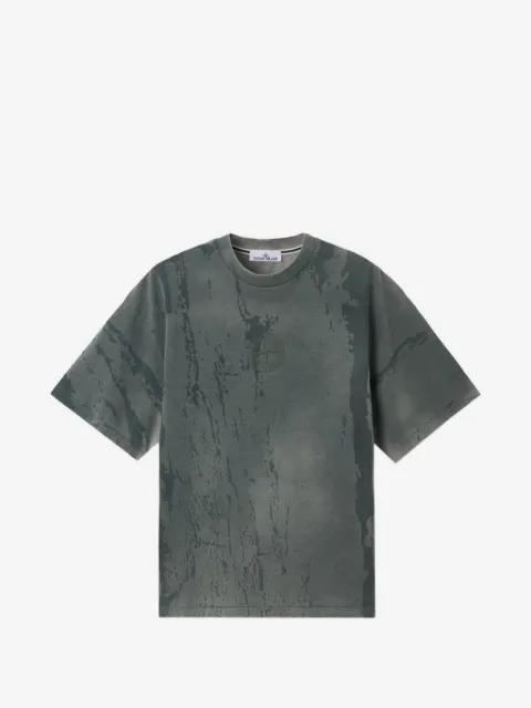 2100002 organic cotton jersey, laser colour garment dyed T-shirt by STONE ISLAND