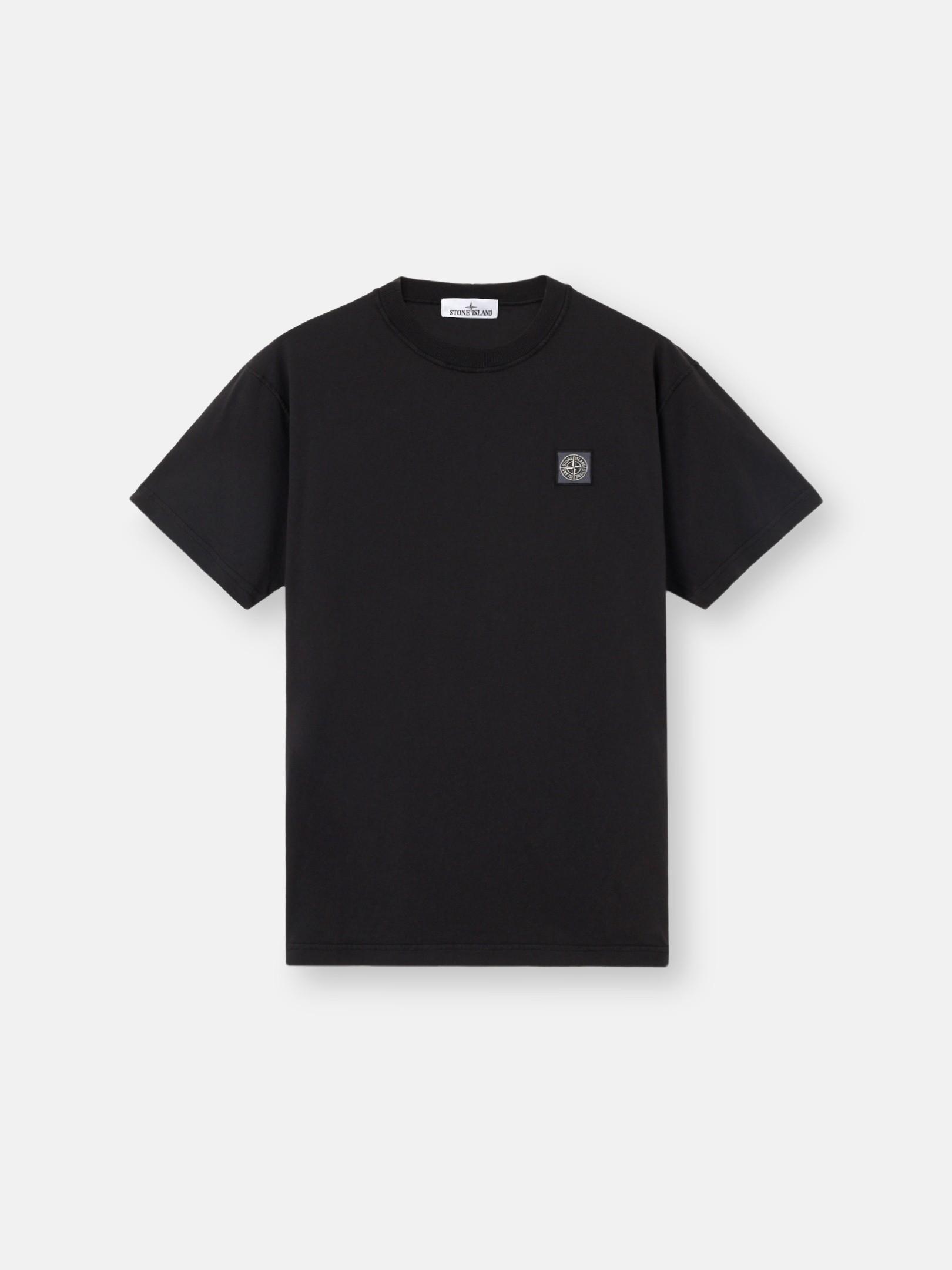2100026 ORGANIC COTTON JERSEY 'FISSATO' EFFECT by STONE ISLAND