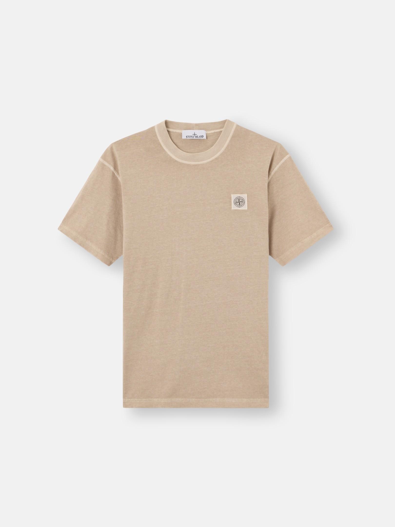 2100026 ORGANIC COTTON JERSEY 'FISSATO' EFFECT by STONE ISLAND